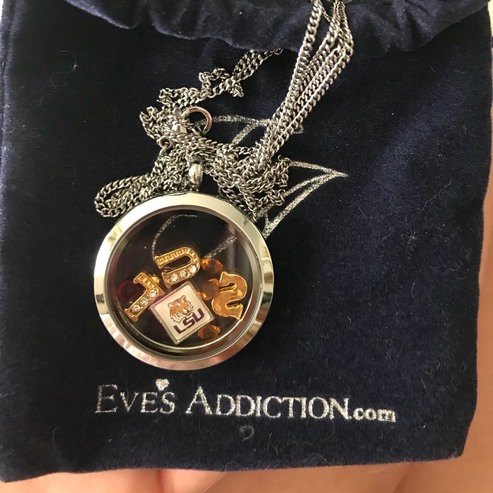 LSU charm necklace